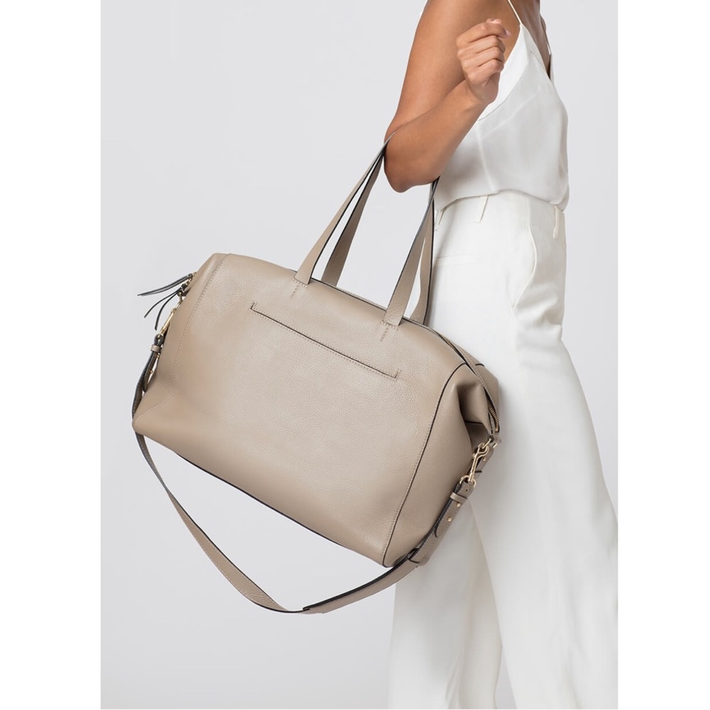 Beautiful natural leather weekend bag